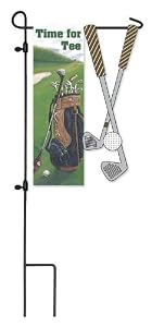 Time for Tee Sculpted Artistic Blend Garden Size Flag