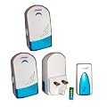 3 X Triple 100M 100 meters Home Remote Wireless Doorbell Door Bell Chime-UK Plug in type