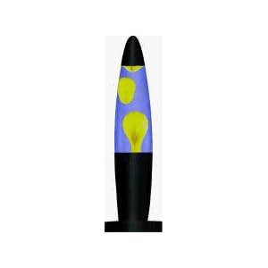 Yellow Wax Blue Liquid Volcano Lamp by Creative Motion