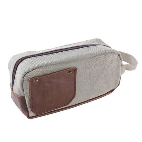 Eforstore Key Pattern Canvas Vintage Pen Pencil Pouch Case Holder Cellphone Coin Cosmetic Makeup
