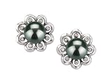 Vianna Black 8-9mm AAA Tahitian 14 Karat Gold Pearl Earring Set