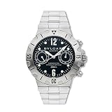 Bvlgari SC38SS-SLN Diagono Black Dial Stainless Steel Automatic Chronograph|Chronometer Mens Watch by Bvlgari