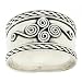 Ladies Cigar Band in Sterling Silver with Scroll Design