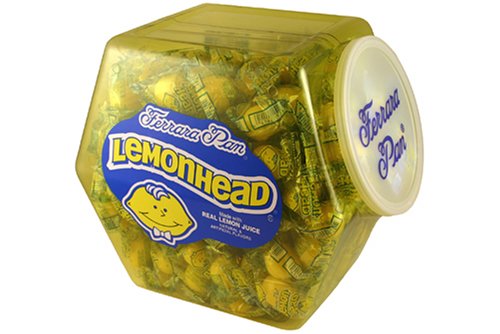 Lemonhead Candy 200 Piece Jar by Ferrera Pan Candy Co