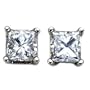18k Gold, Princess-Cut, Diamond 4-Prong Stud Earrings (1/4 cttw, H-I Color, SI1-SI2 Clarity)