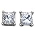 18k Gold, Princess-Cut, Diamond 4-Prong Stud Earrings (1/3 cttw, H-I Color, SI1-SI2 Clarity)