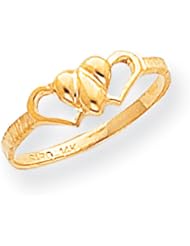 14k Gold Childrens Heart Ring