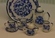 Blue and White Tea Set in Porcelaine - Dollhouse Miniature