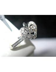 Sterling Silver Diamond Mom Ring