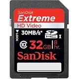 SanDisk 32GB Extreme Secure Digital High Capacity SDHC Card SDSDX 032G EXTREME HD VIDEO SDHC UHS C10 FL CRD