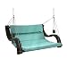 Outdoor Woven Wicker Ocean Blue Double Hanging Chair