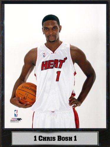 Encore Select 510-BSKMIA1 Miami Heat Chris Bosh 9 in. x 12 in. Plaque