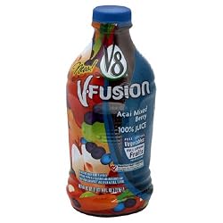 V8 Fusion Juice, Acai Mixed Berry, 46-Ounce Bottles (Pack of 8)