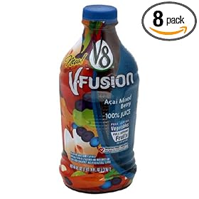 V8 Fusion Acai Mixed Berry, 46-Ounce Units (Pack of 8)