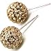 Utopia© Gold,Silver Swarovski crystal earrings - 8MM - bling bling!! - silver studs - made with over 100 Swarovski crystals, post and clip 925 silver studs.