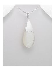 Shell Pendant Necklace In 92.5 Sterling Silver