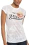 Realitee Women's Short Sleeve Jamaica Side Cinch Tee,White,Medium