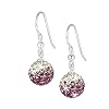 SilberDream Glitzer Ohrh�nger Silber Swarovski Kristalle lila ICE GSO001