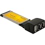 Delock Express Card zu 1x USB 2.0, 2x FireWire