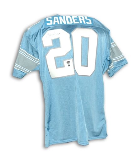 Barry Sanders Detroit Lions Blue Throwback Jersey