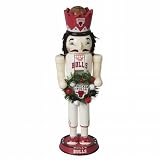 Chicago Bulls 14'' Wreath Nutcracker Figurine