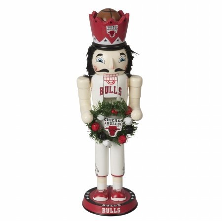 Chicago Bulls 14'' Wreath Nutcracker Figurine