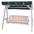 Western Red Cedar Swing Canopy in Dark Green
