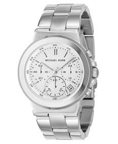 Michael Kors #MK5221 Women's Silver Tone Oversize Chronograph Watch