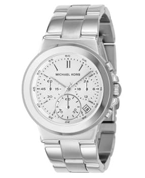 Michael Kors #MK5221 Women's Silver Tone Oversize Chronograph Watch