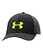Under Armour Boys' Headline Stretch Fit Hat, Black /High-Vis Yellow, Youth Small/Medium