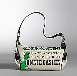 Coach Bonnie Applique Top Handle Pouch Handbag Bag Natural