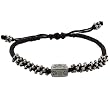 FOJO's Adjustable Hill Tribe Imprinted Silver Bead Bracelet