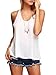 ROMWE Women's Crochet Lace Racerback Tank Top