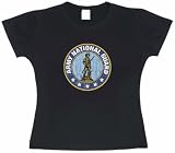 Army National Guard Distressed Style Logo Women's Tee Shirt in 6 Colors Small thru XXL