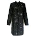 Entice long sleeved mandarin collar silk duster with all-over hand beading and hand embroidered floral motif Image