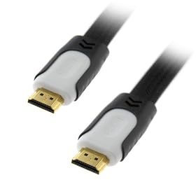 GTMax Premium High Speed Gold Plated HDMI to HDMI Flat Cable 1080p, PS3, Blu-Ray DVD, Xbox 360 W/Nylon Sleeve - ( 3 Feet, Black/Blue ): Electronics