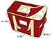 Covermates Keepsakes Adjustable Ornament Storage Bag, Carrying Handles, Padded Protection - Holiday Storage, Red