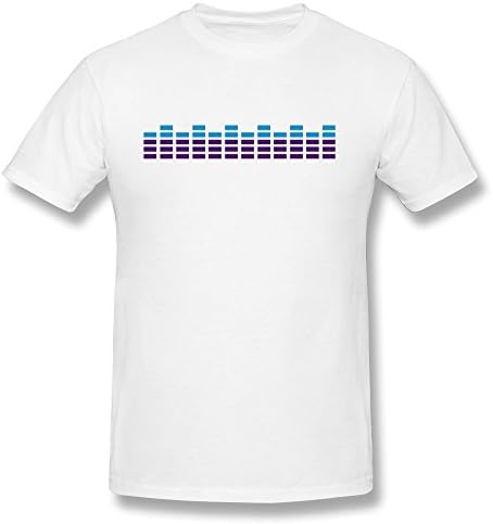 JPMEN Men's Equlizer Audio Sound System Dj T-shirt - S White