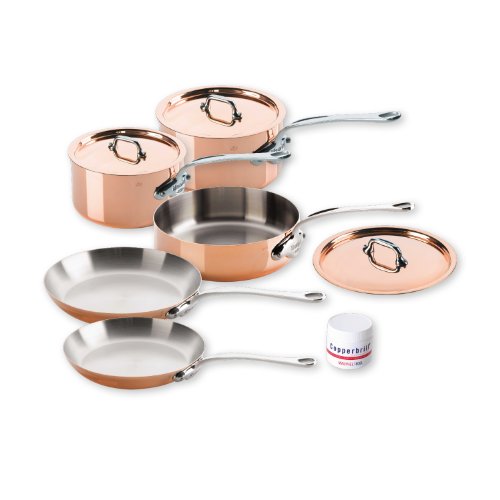 Mauviel M'heritage 150s 6100.03 8-Piece Set with Cast Stainless Steel Handle