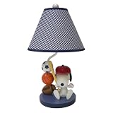 Lambs & Ivy Nursery Lamp with Shade, Team Snoopy