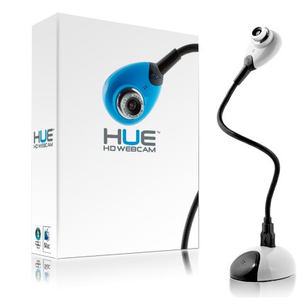 Hue HD USB webcam (white) with built-in mic for Windows & Mac - Skype, MSN, Yahoo, iChat