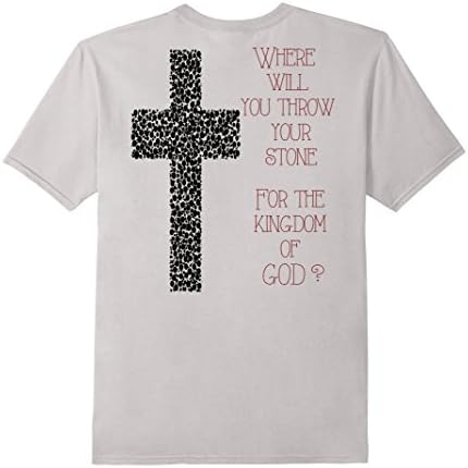 Men's Where will you throw your stone for the Kingdom of God? 2XL Silver