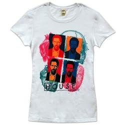 House M.D. Gregory Warhol Art White Juniors T-shirt Tee