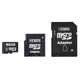 I-O DATA microSD512MB+SD&miniSDアダプタ SDMC-512M/A