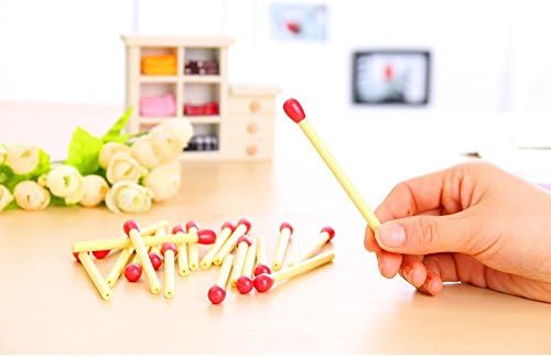 20 pcs/lot novelty matchstick ballpoint pen mini pens kawaii stationery canetas escolar material supplies papelaria (Blue Ink)