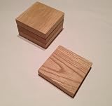 Handmade Solid Oak Coasters – Light Oak Sapwood – Set of 4