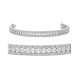 Diamond Bracelet - Vintage Style Tennis Bracelet in 18k White Gold