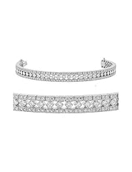 CleverEve Luxury Series Diamond Bracelet - Vintage Style Platinum Tennis Bracelet