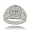 Mens Masonic Ring Engraved Signet in Sterling Silver