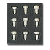 Alef Judaica CH9009 9 Silver-Plated Menorah Cups for Oil
